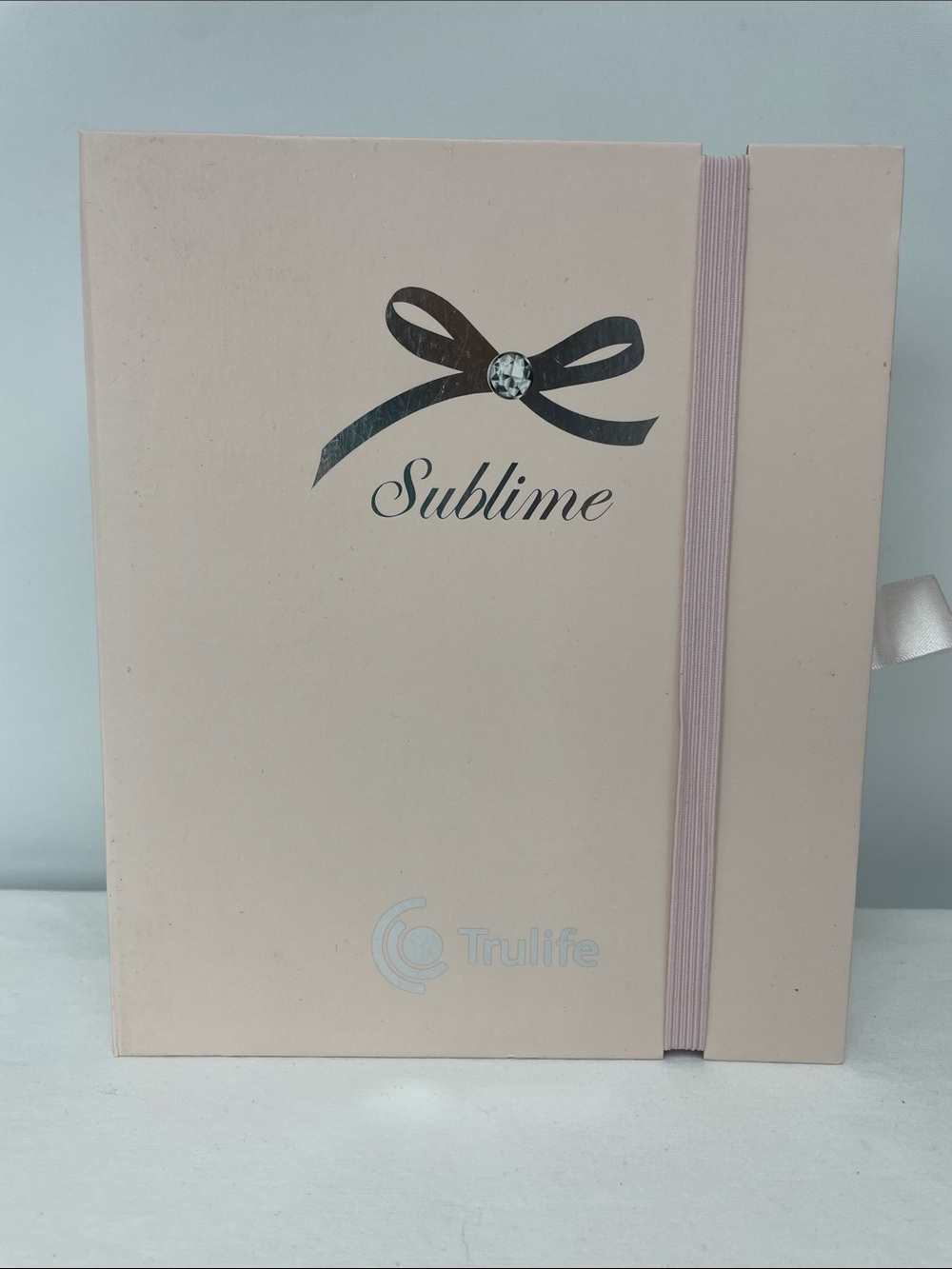 Pink Elastic Closure Notebook with Bow Detail